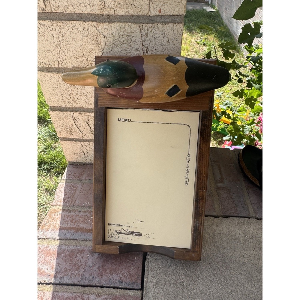Vintage Ron Fisher Wooden Mallard Duck Tray